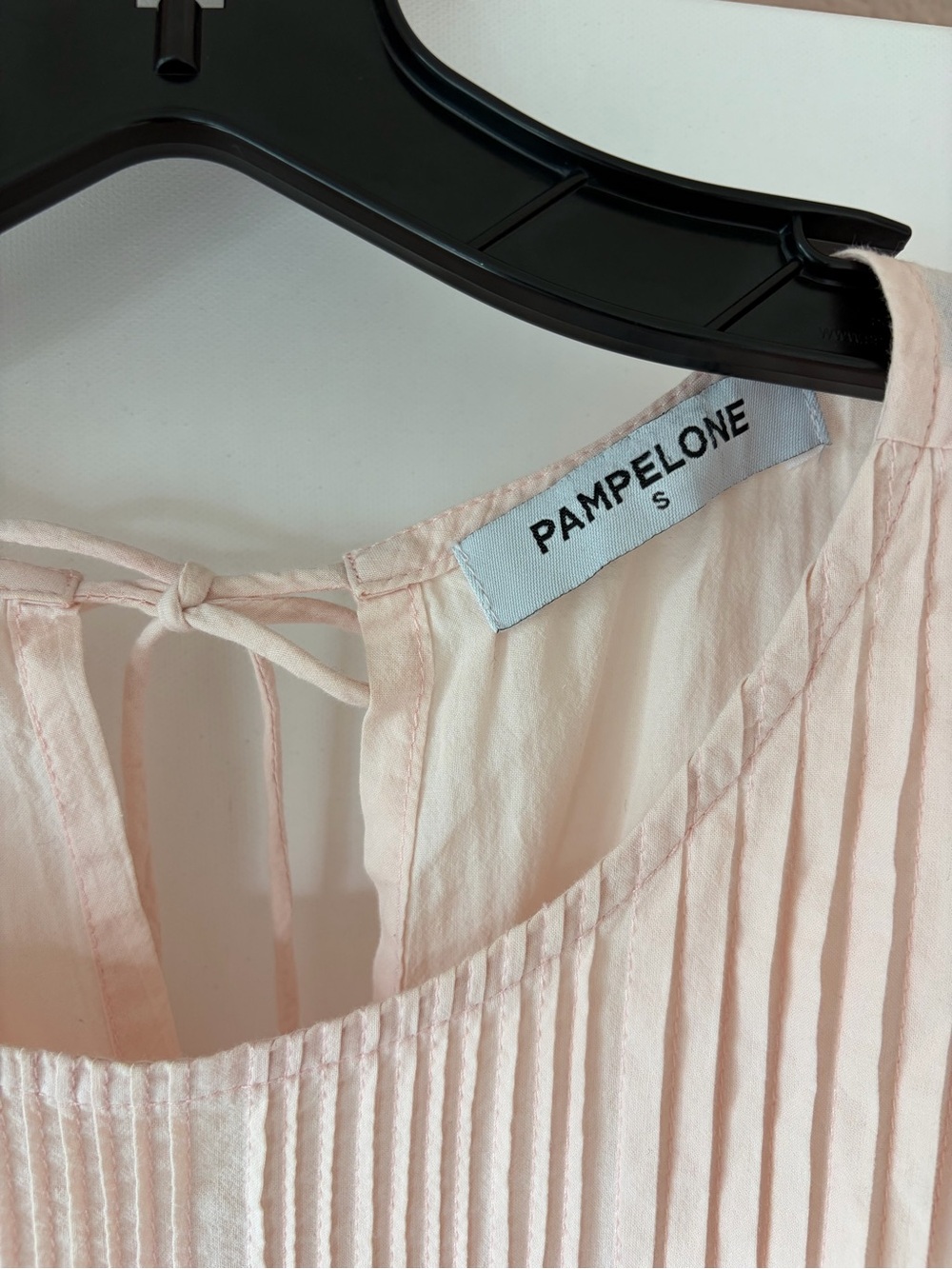 Pampelone Perle Blush Pink Pintuck Pleat Cotton Tiered Maxi Dress Small Handmade - Picture 3 of 10